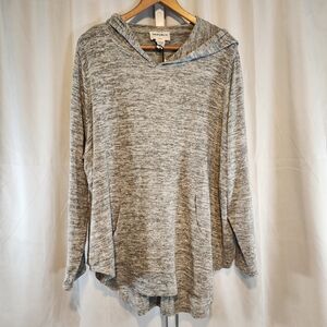 NWT For The Republic Womens Grey Sweatshirt Hoodie Pullover Sweater 2X